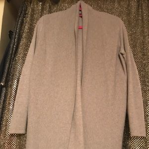 Theory Petite Beige Open Cardigan