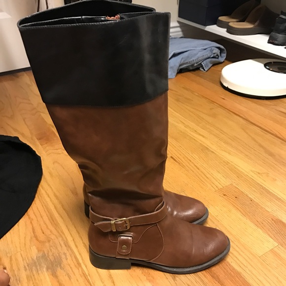 Nine West Brown and Black Tall Boots - Picture 1 of 6
