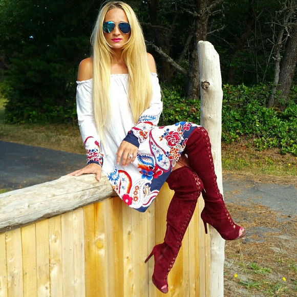 ♥️LAST 1♥️ COMFORTABLE CHIC TUNIC OFF SHOULDER TOP - Picture 2 of 4