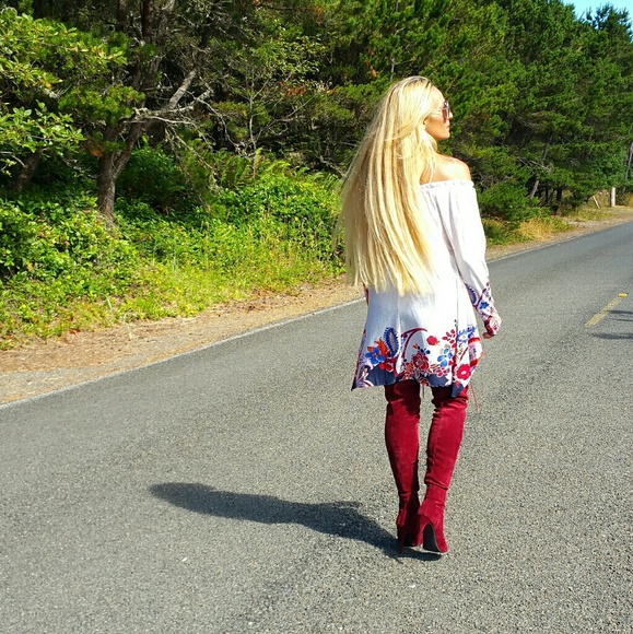 ♥️LAST 1♥️ COMFORTABLE CHIC TUNIC OFF SHOULDER TOP - Picture 4 of 4