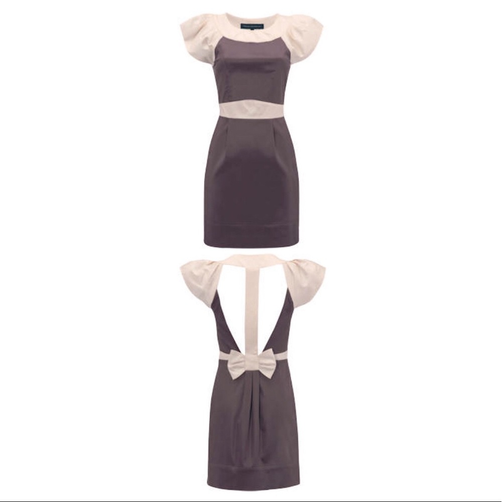 Fcuk bow back dress NWT Greg with white trim