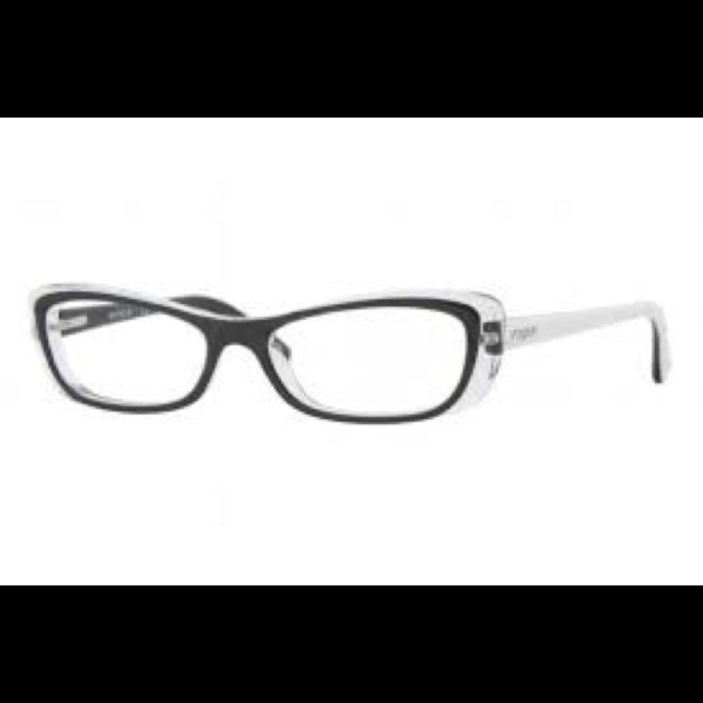 Vogue Black And White Glasses Frame Gem