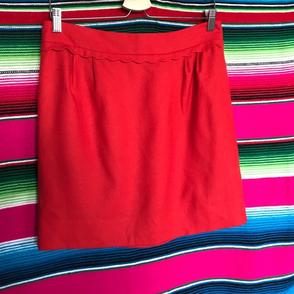 SALE J Crew Scalloped Mini Skirt - Picture 2 of 6
