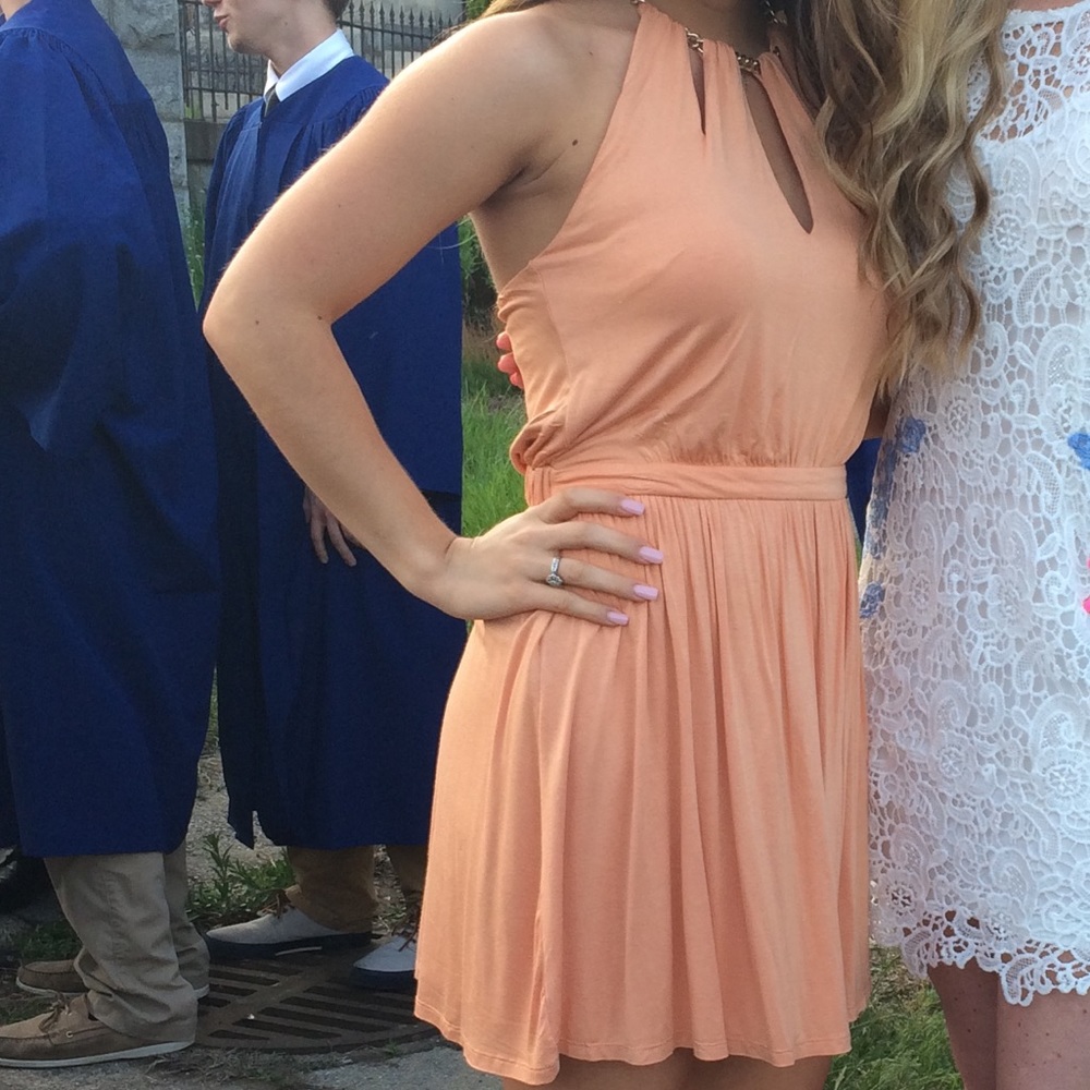 Peachy nude Bebe dress