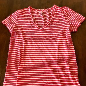 J. Crew V neck Striped Vintage Cotton Tshirt