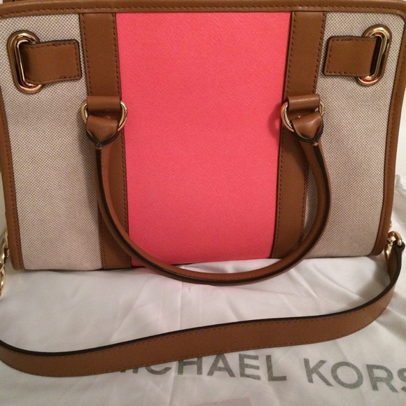 Michael Kors Hamilton Cntr Stripe Satchel - Picture 2 of 4