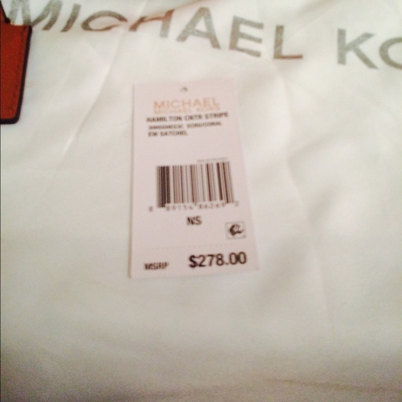 Michael Kors Hamilton Cntr Stripe Satchel - Picture 3 of 4
