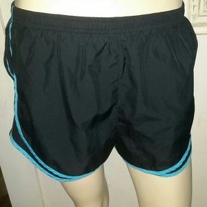 Nike Dri-Fit Black & Blue Striped Shorts Size M