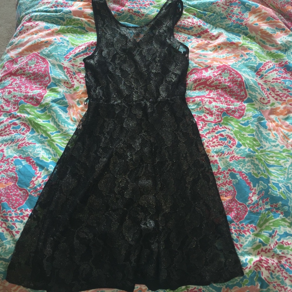 Express black shimmering dress