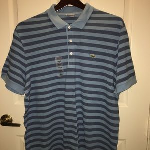 Lacoste Polo - Dark Blue / Light Blue Stripe