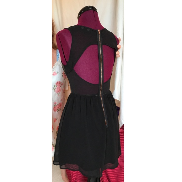 LF Paper Heart Black Pleather Cutout Dress - Picture 6 of 8