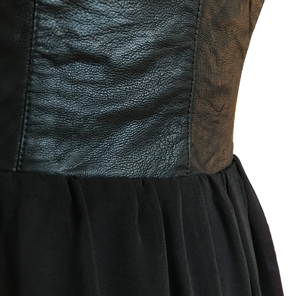 LF Paper Heart Black Pleather Cutout Dress - Picture 3 of 8