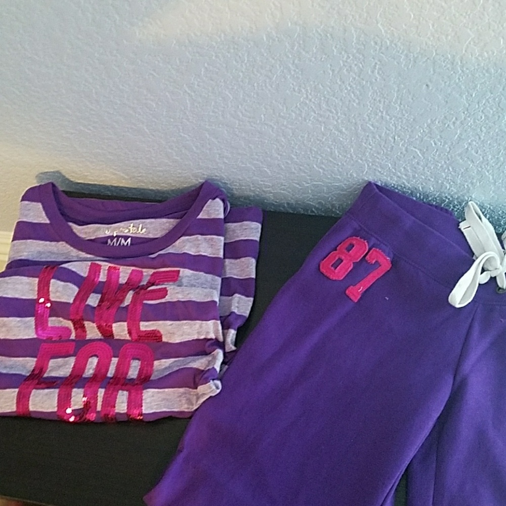 Pink and purple joggers set