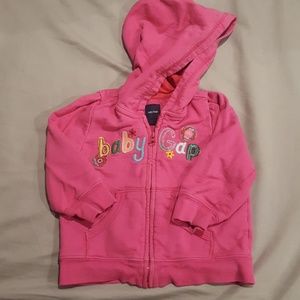 Baby gap pink zip up hoodie 12-18mo