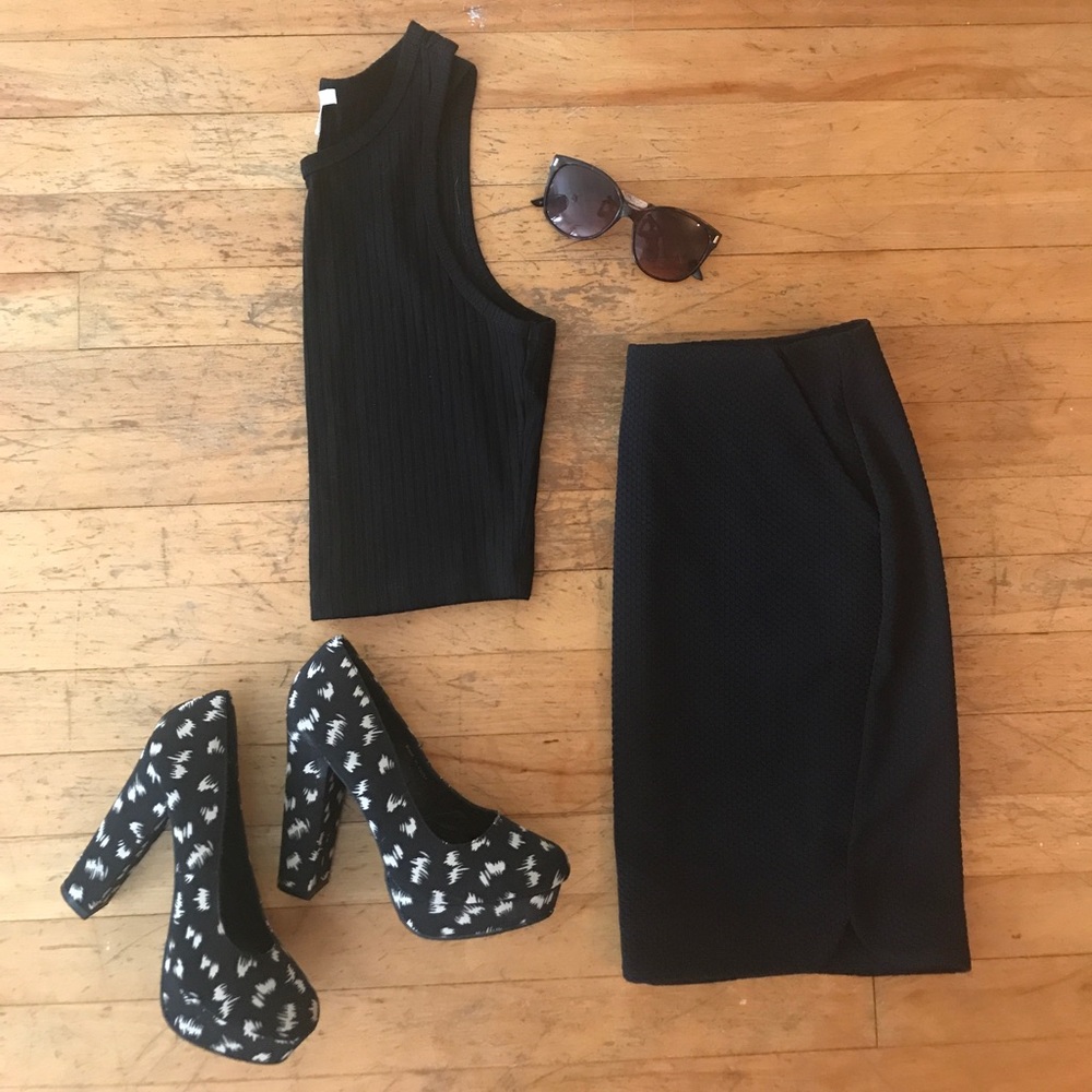 Printed Block Heel