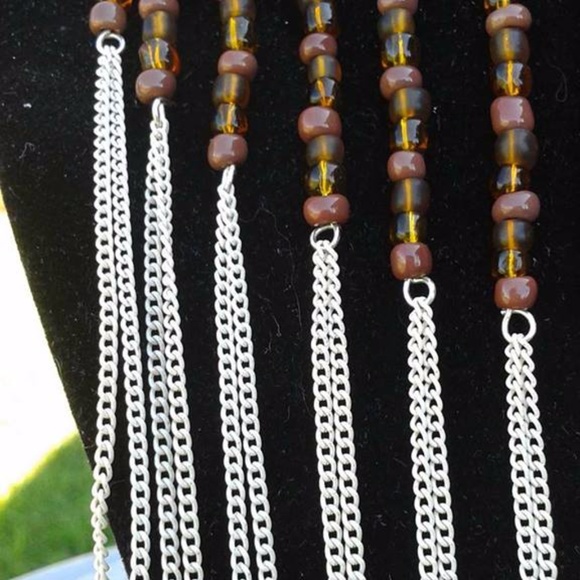 Fringe Necklace and Earring Set - Picture 2 of 2