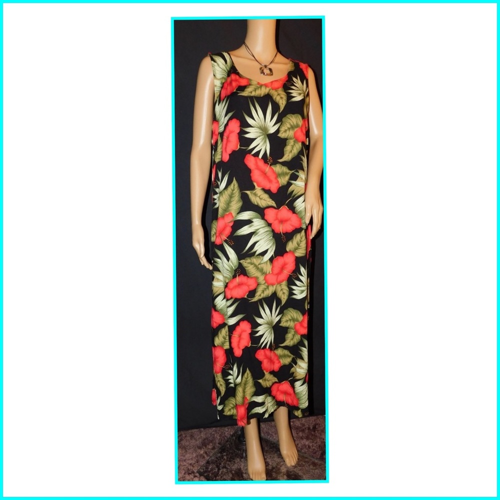 Island Breeze Multi-Color Tropical Floral Dress XL