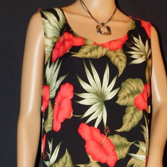 Island Breeze Multi-Color Tropical Floral Dress XL - Picture 4 of 7