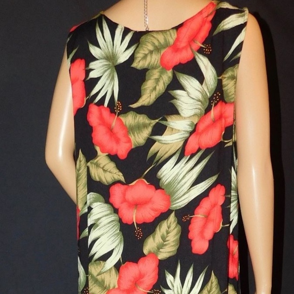 Island Breeze Multi-Color Tropical Floral Dress XL - Picture 6 of 7