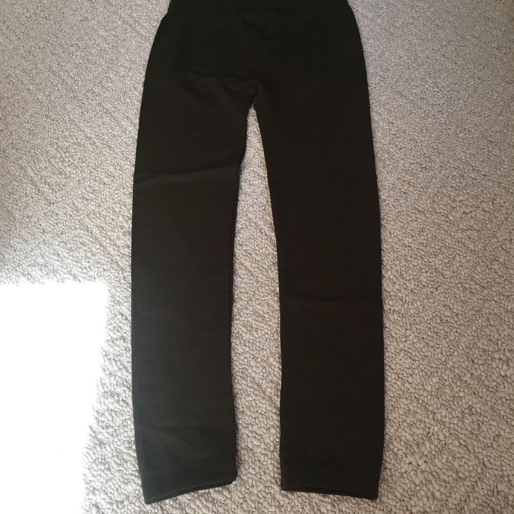 Olive geeen lined fleece leggings