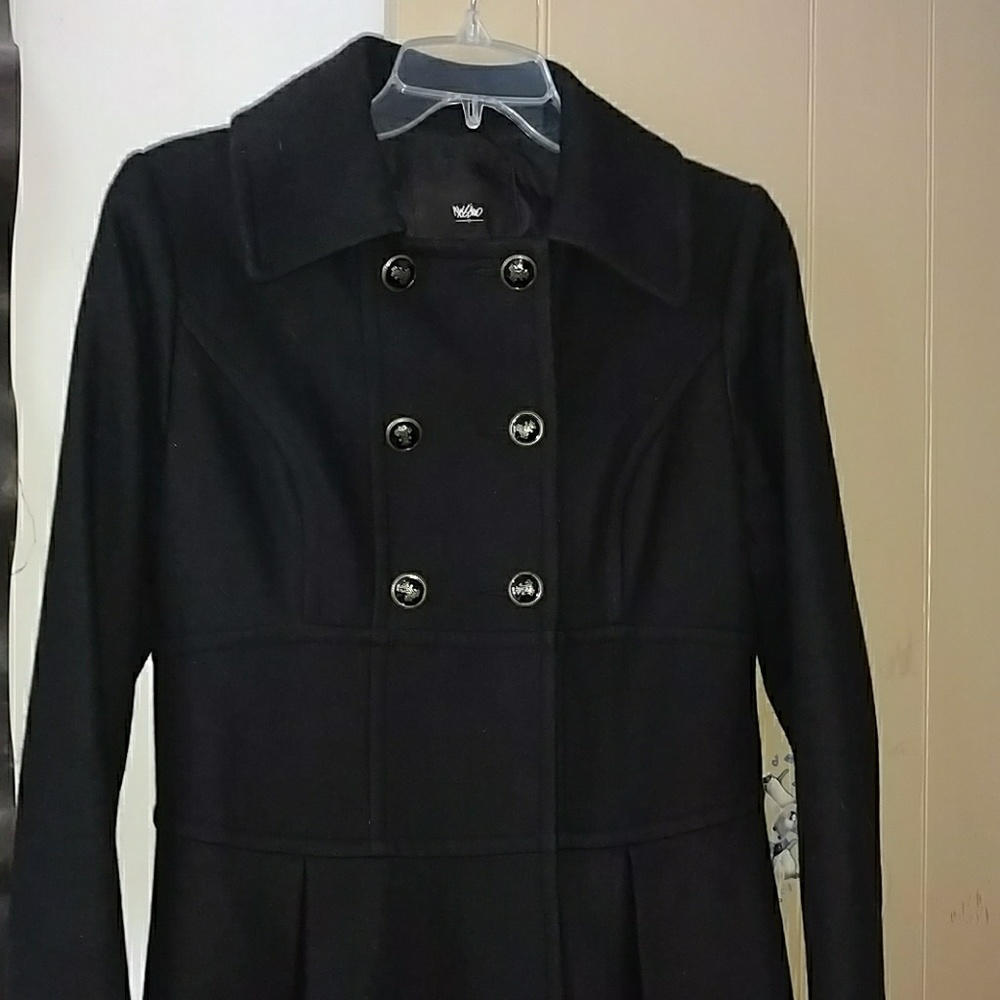 Mossimo wool pea coat with coat of arms buttons