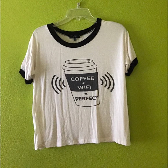 "Coffee+Wifi=Perfect" Ringer tee - Picture 2 of 3