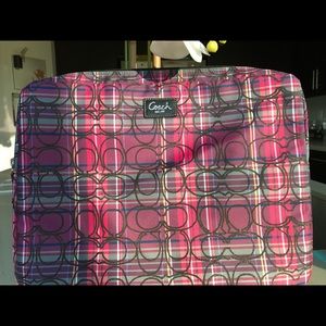 Pink Plaid Coach Laptop Sleeve / Case / Bag