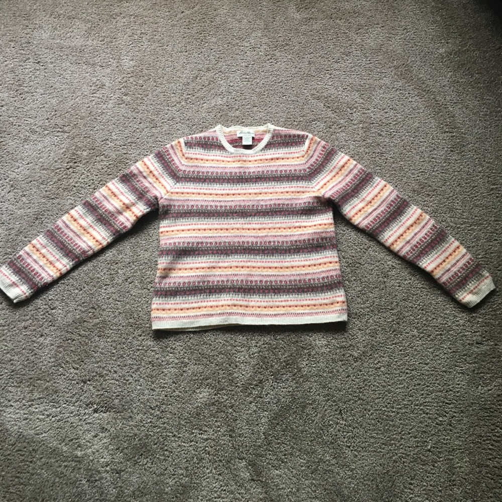 Printed wool sweater