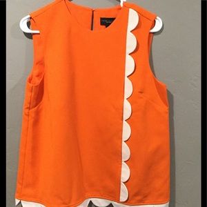 Victoria Beckham top with white scallop detail