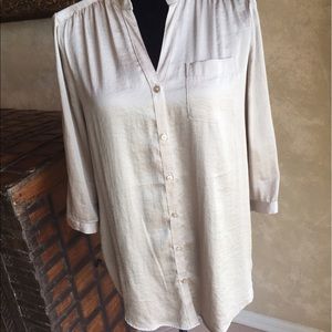 The Limited gold button down blouse size M