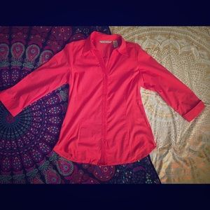 Signature by Larry Levine Red Button Down