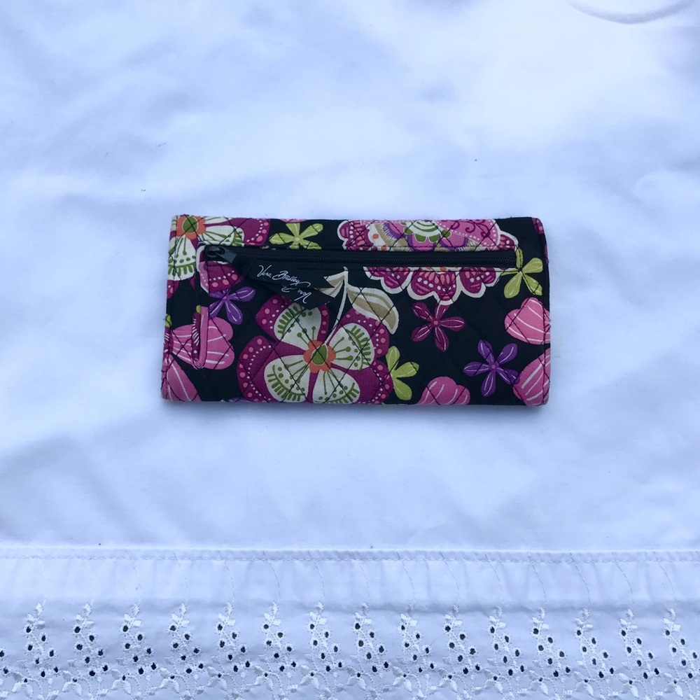 Vera Bradley Pirouette Pink Trifold Wallet