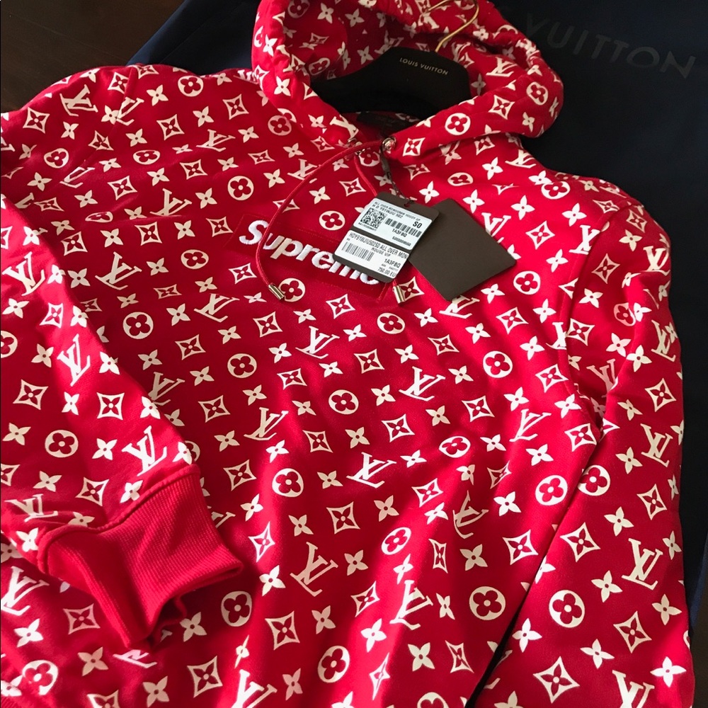 New Supreme/Louis Vuitton Hoodie Size LARGE