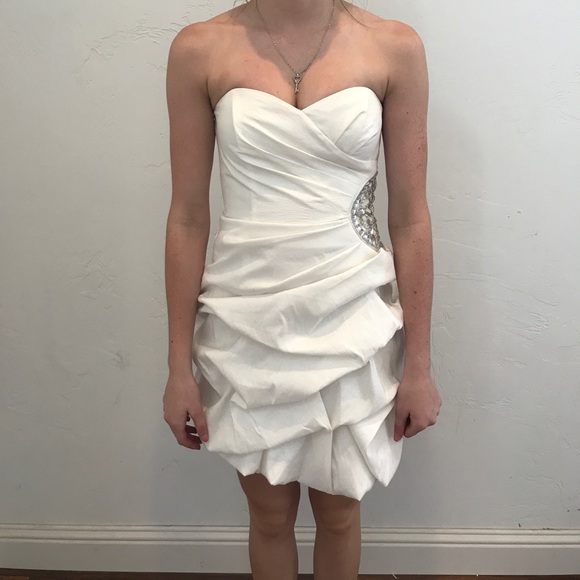 White Homecoming Dress - Picture 1 of 4