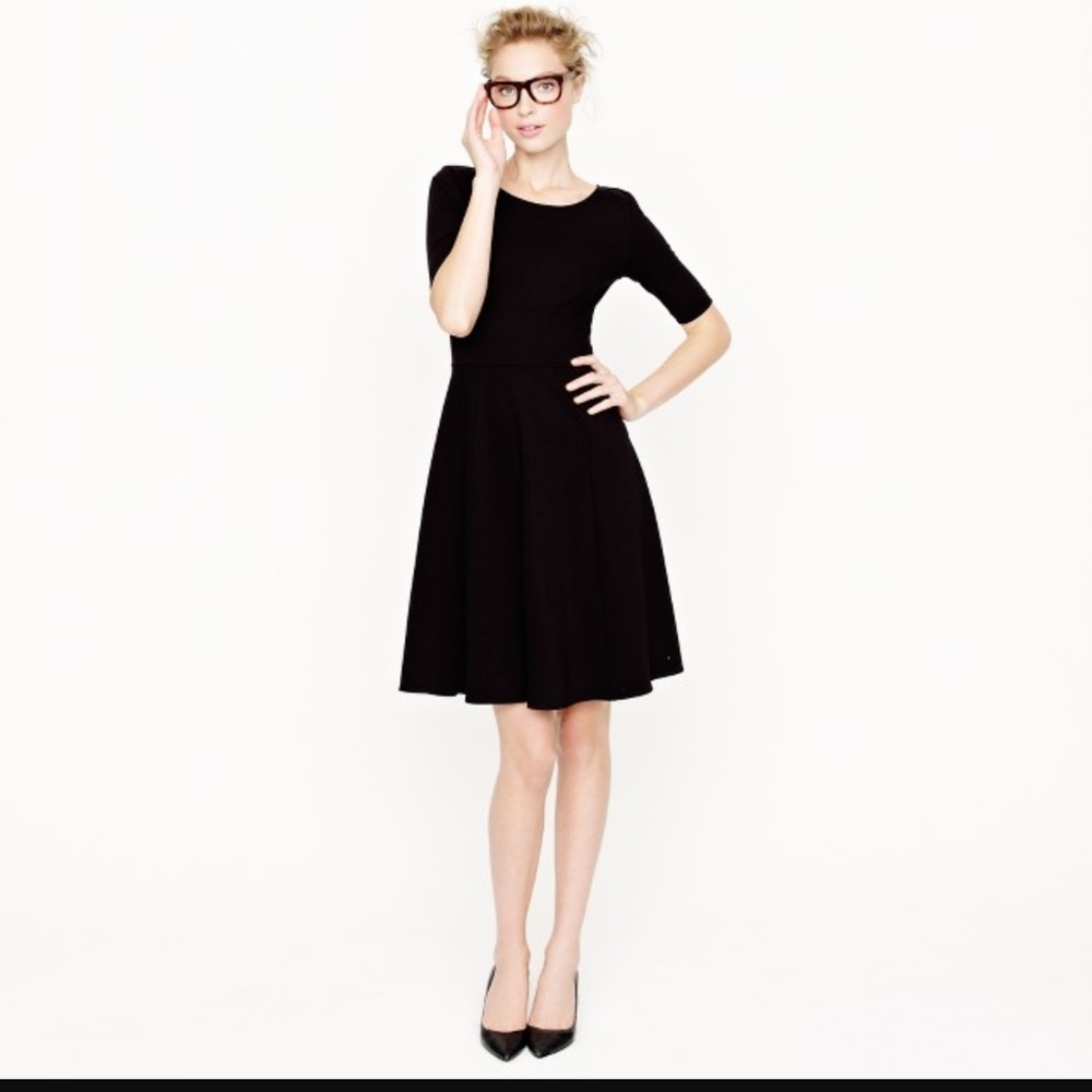 SALE ~HOST PICK~ J. Crew Black Flared Ponte Dress