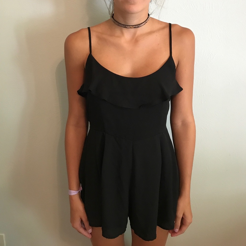 Cotton On Black Spaghetti Strap Romper - Picture 1 of 2