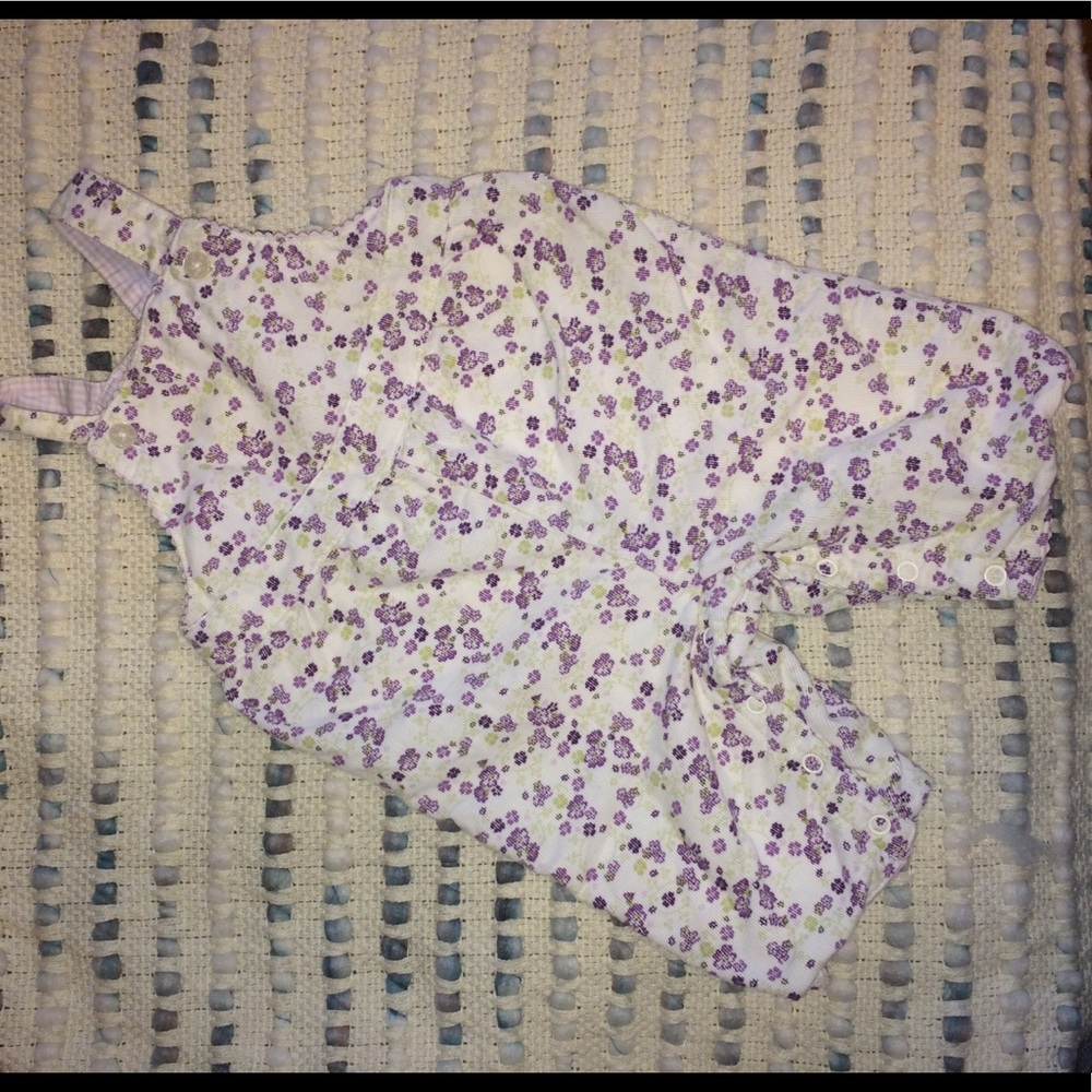 Janie and Jack floral overalls