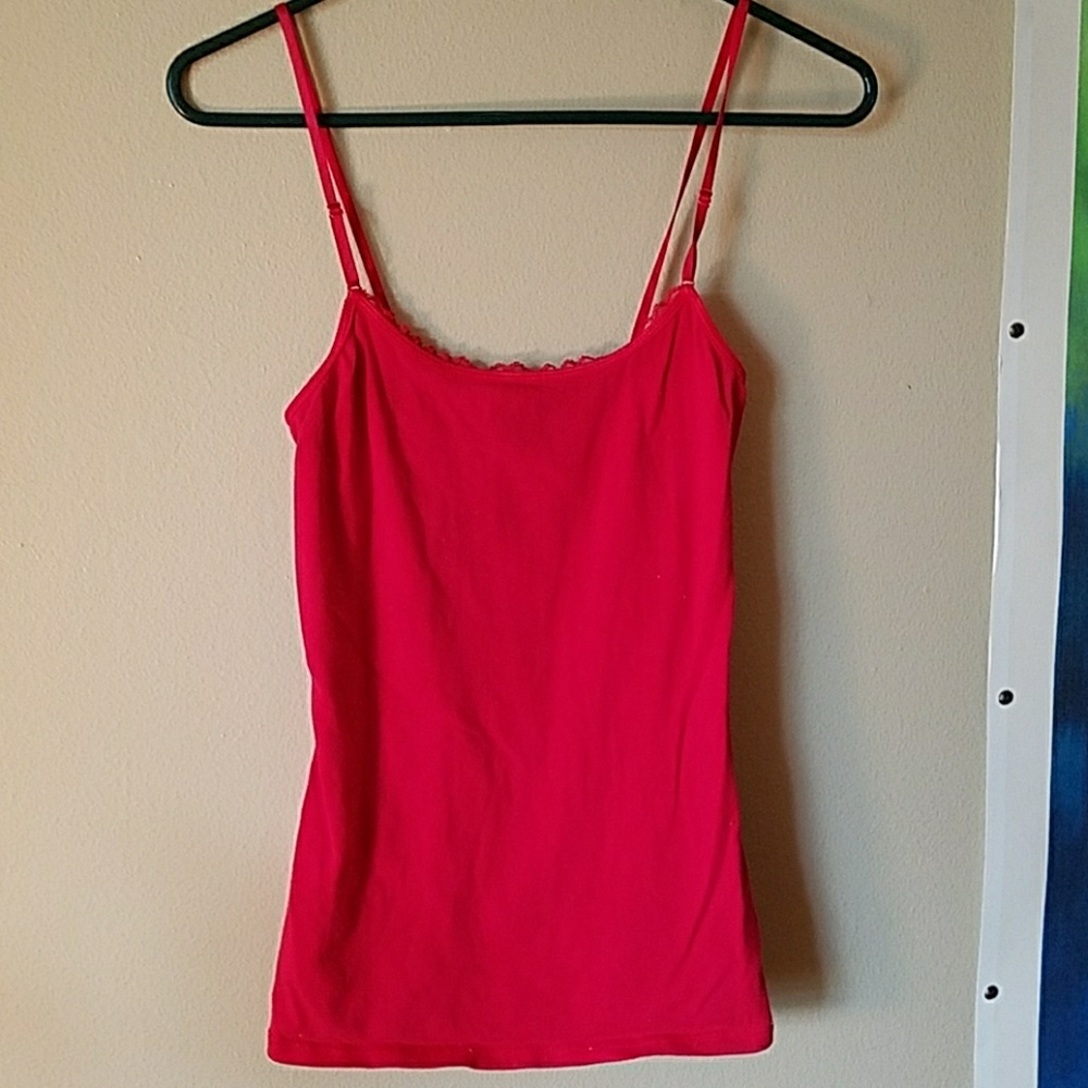 Red Lace Top Cami for Layering M
