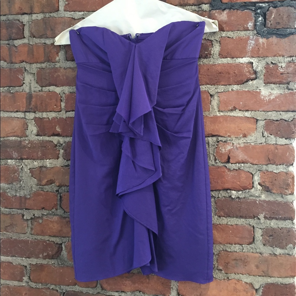 Strapless BCBGMaxAzria Purple Cocktail Dress