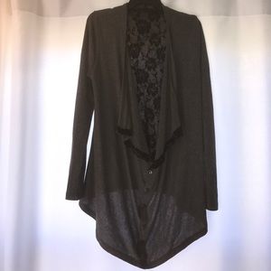 Grey Oversized long cardigan