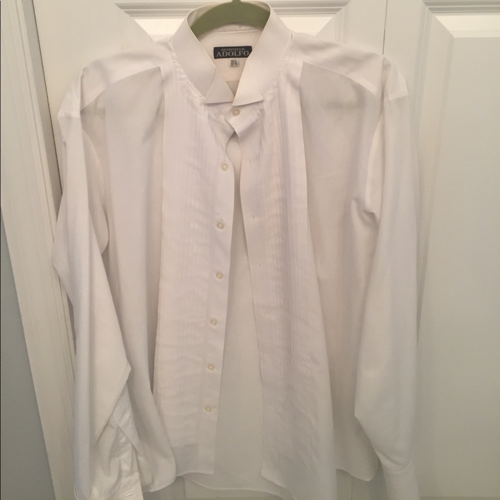 White long sleeve dress shirt (tuxedo shirt)