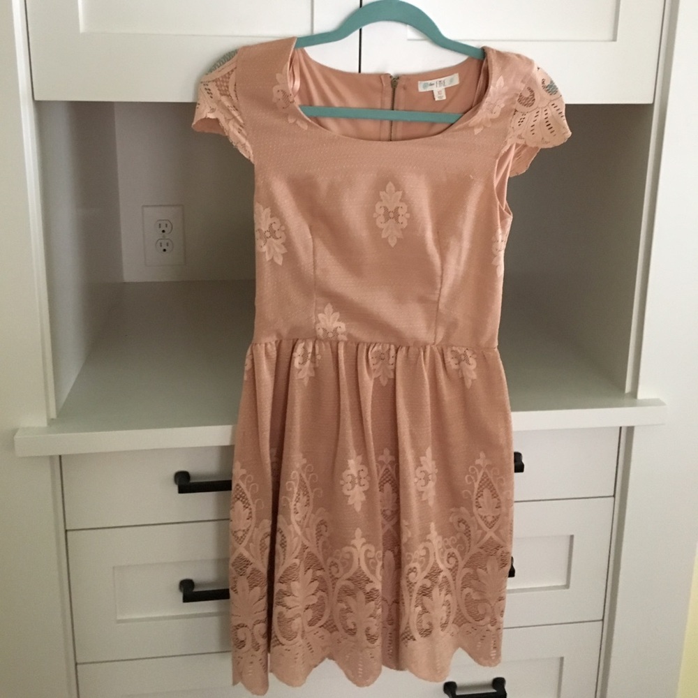 Blush Colored Lace Dress