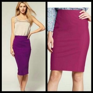 Ann Taylor Purple Pencil Skirt