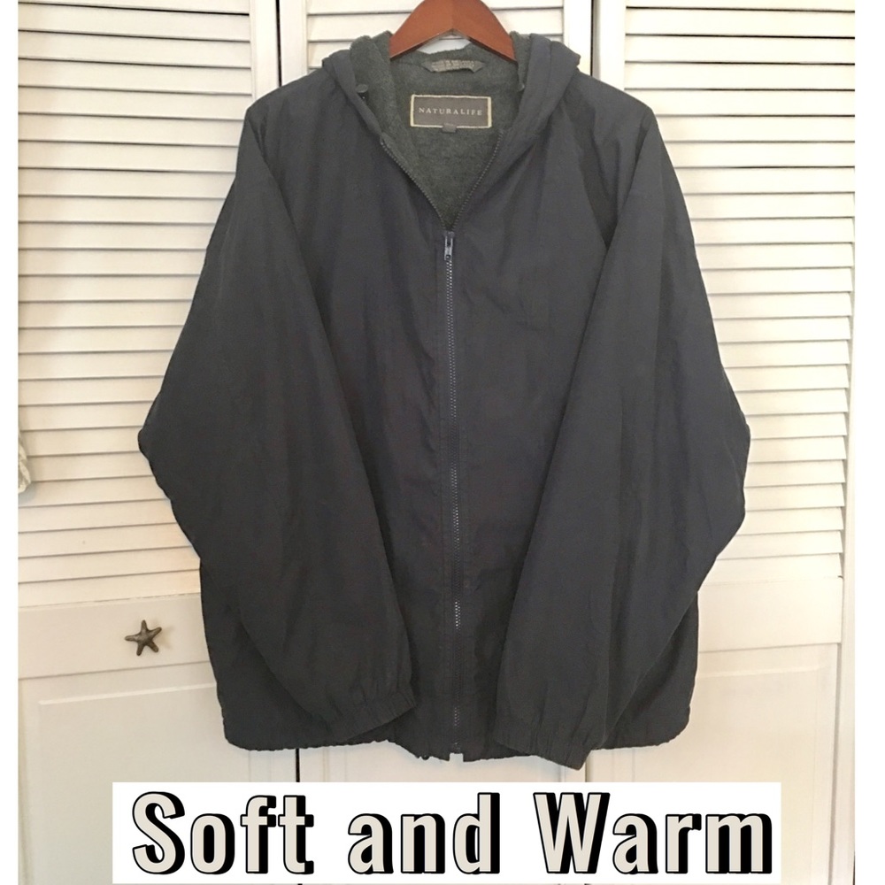 Men's lined hooded jacket