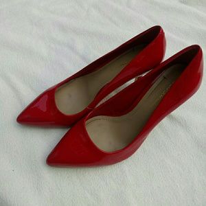 Red 3 Inch Patton Leather Heals