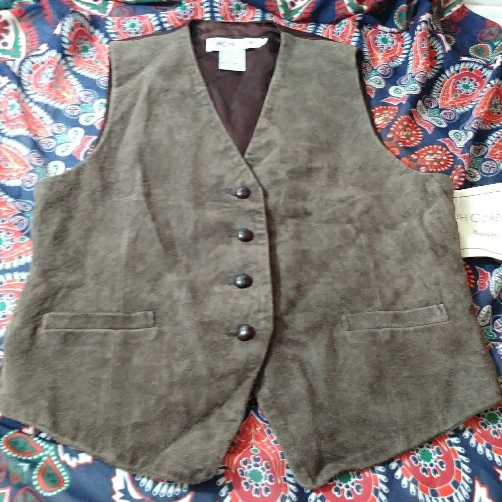 Vintage JH collectibles leathers and suedes vest