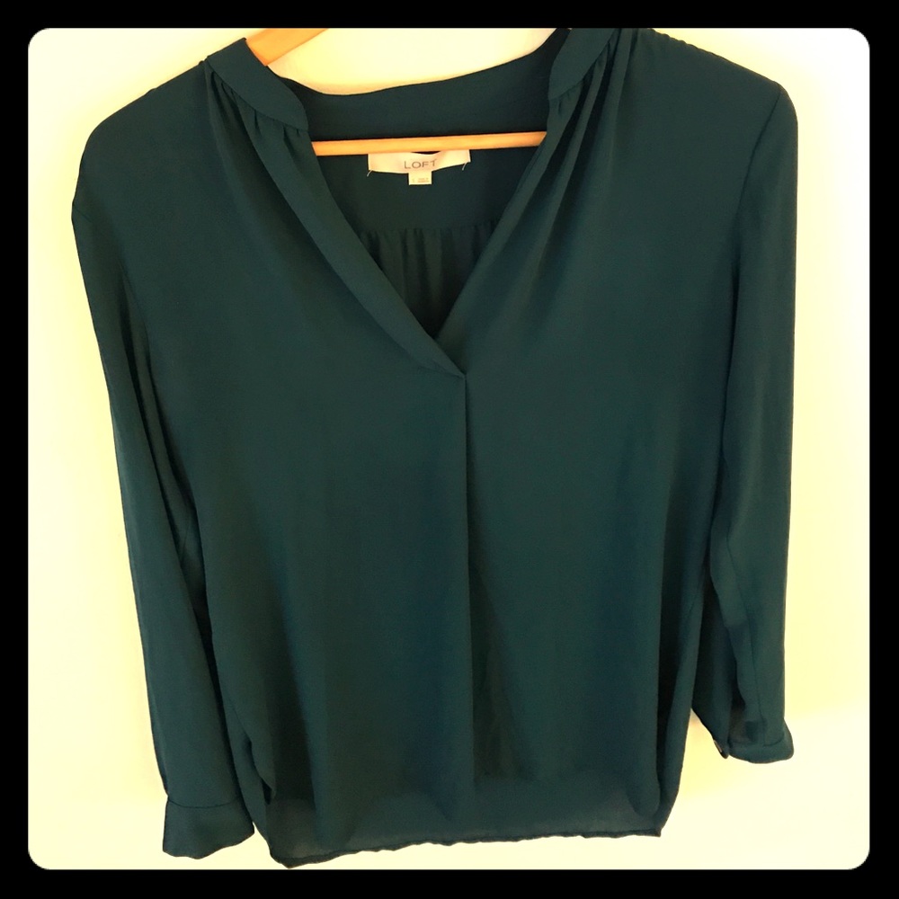 Loft Green Tunic Blouse