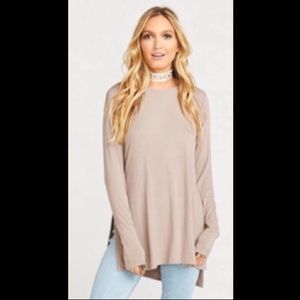 Lewis Top - Slinky Rib Stone- X Large