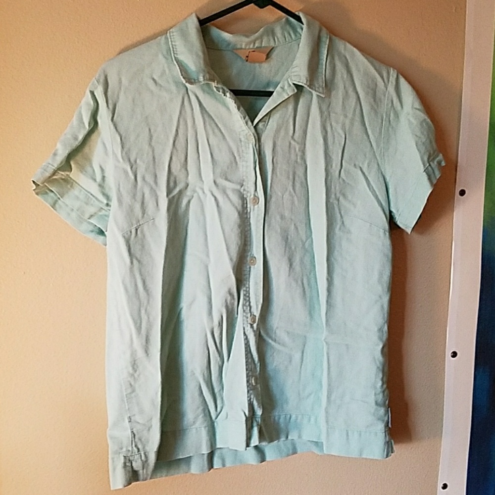Woolrich Aqua Button Up Shirt - Women M