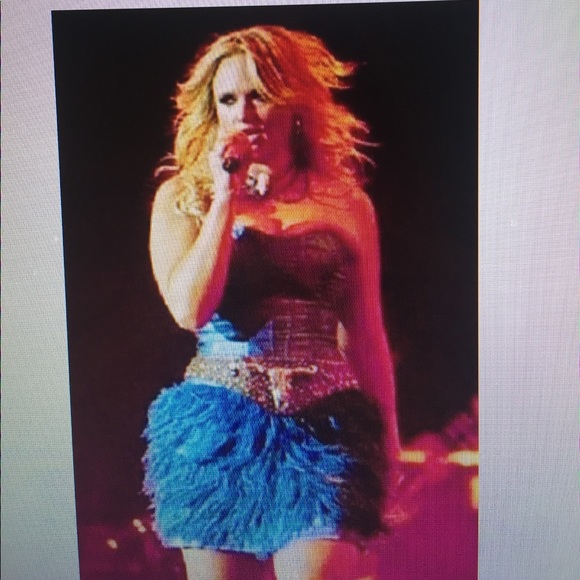 Betsey Johnson Ostrich Feather Cocktail Dress - Picture 5 of 7